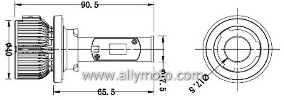 30W LED Headlight 3C H13